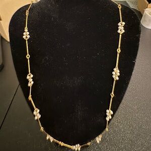 Avon Gold Tone and Seed Pearl Necklace